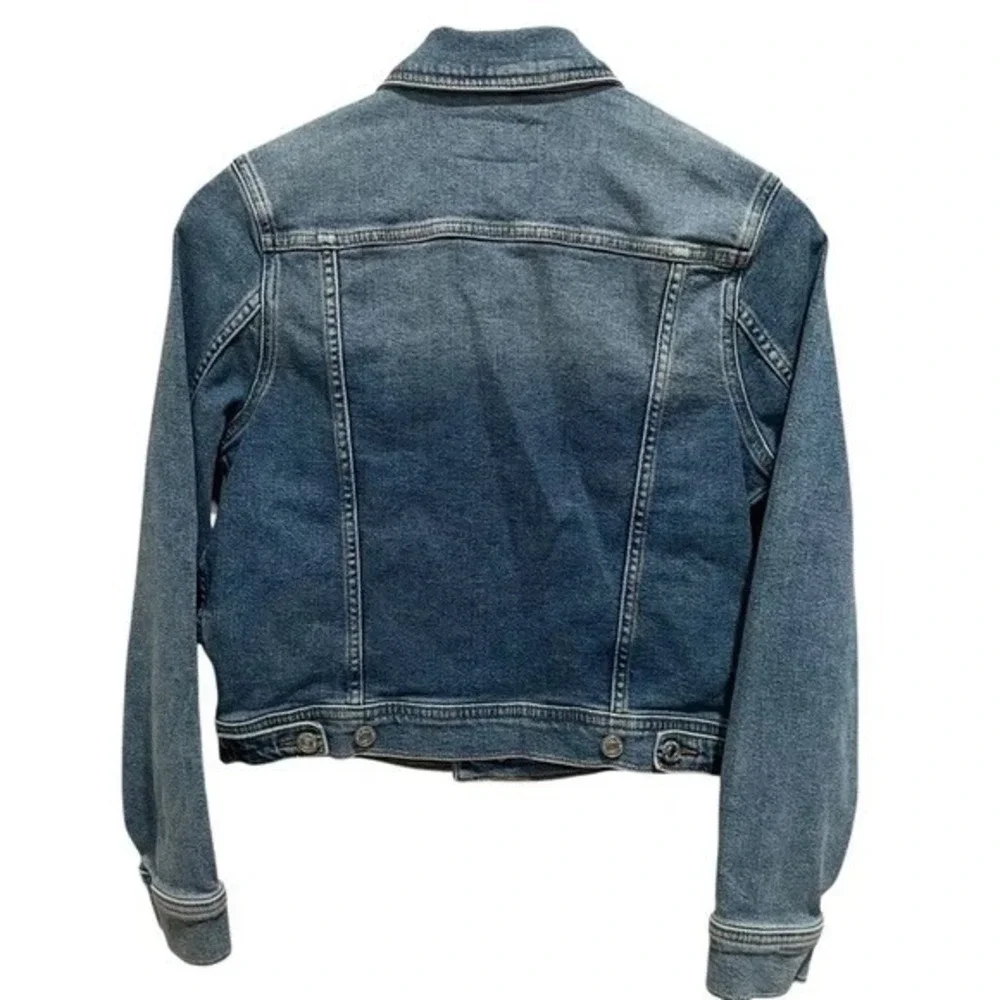 7 For All Mankind Women's Denim Jacket XS Classic Trucker‎ Medium Wash